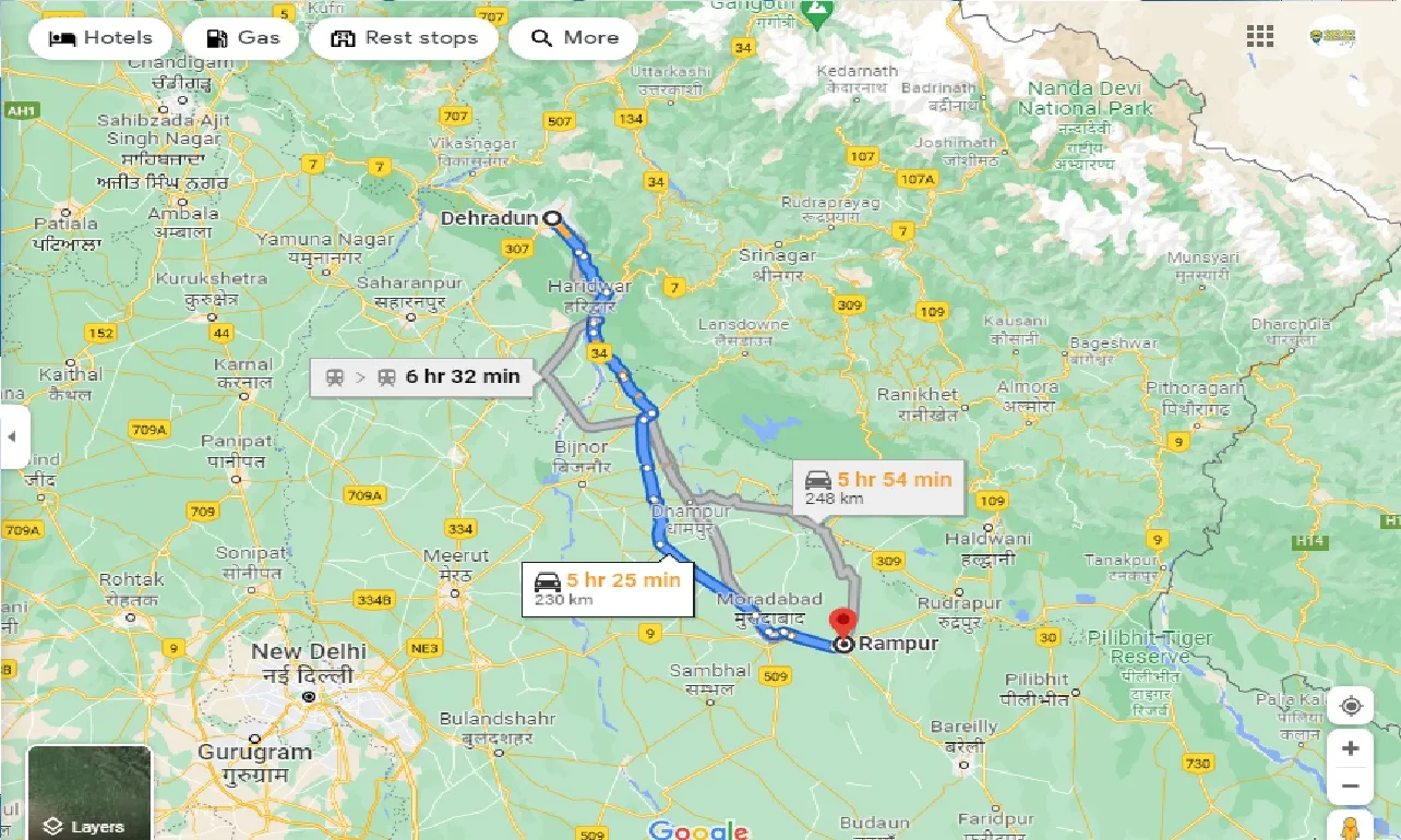 dehradun-to-rampur-one-way