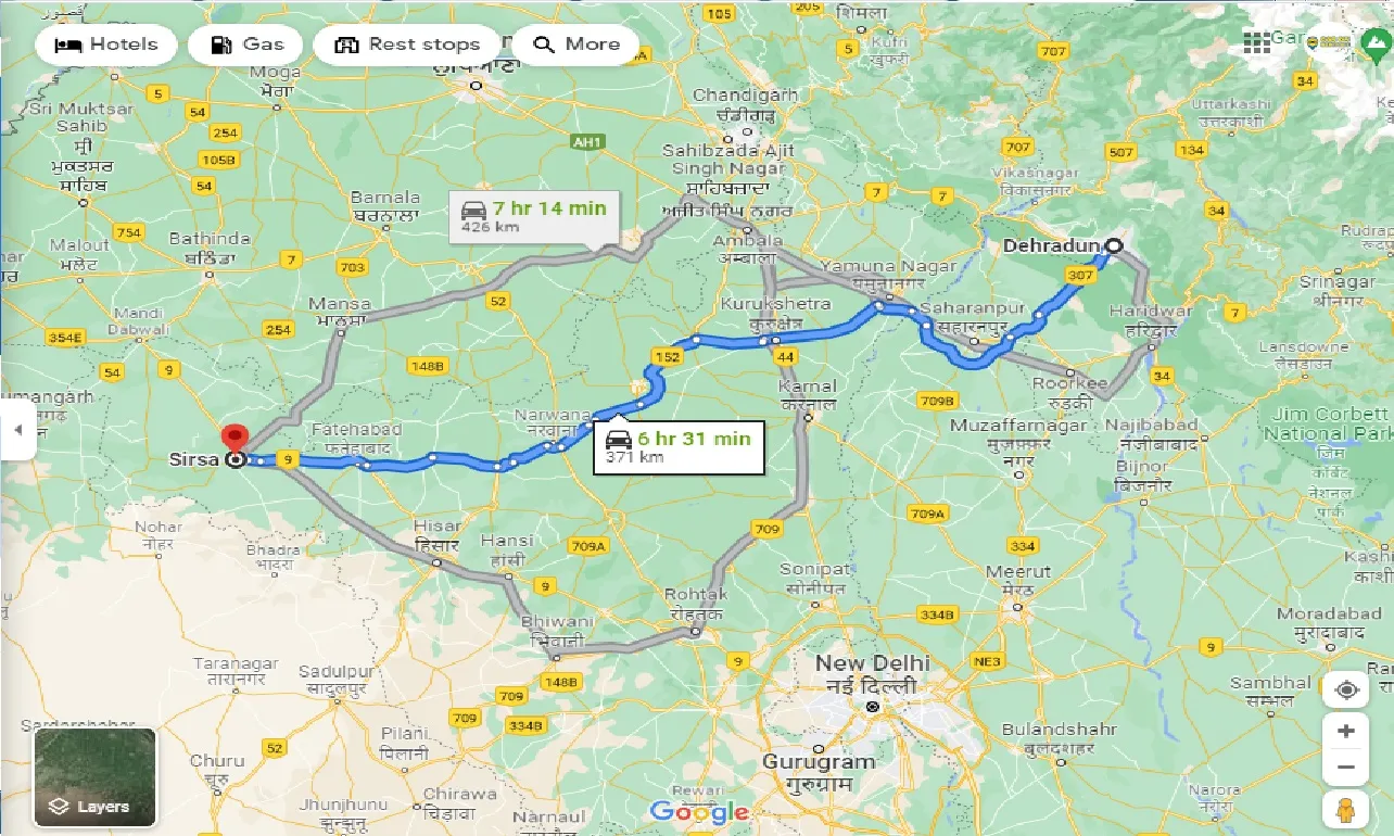 dehradun-to-sirsa-taxi