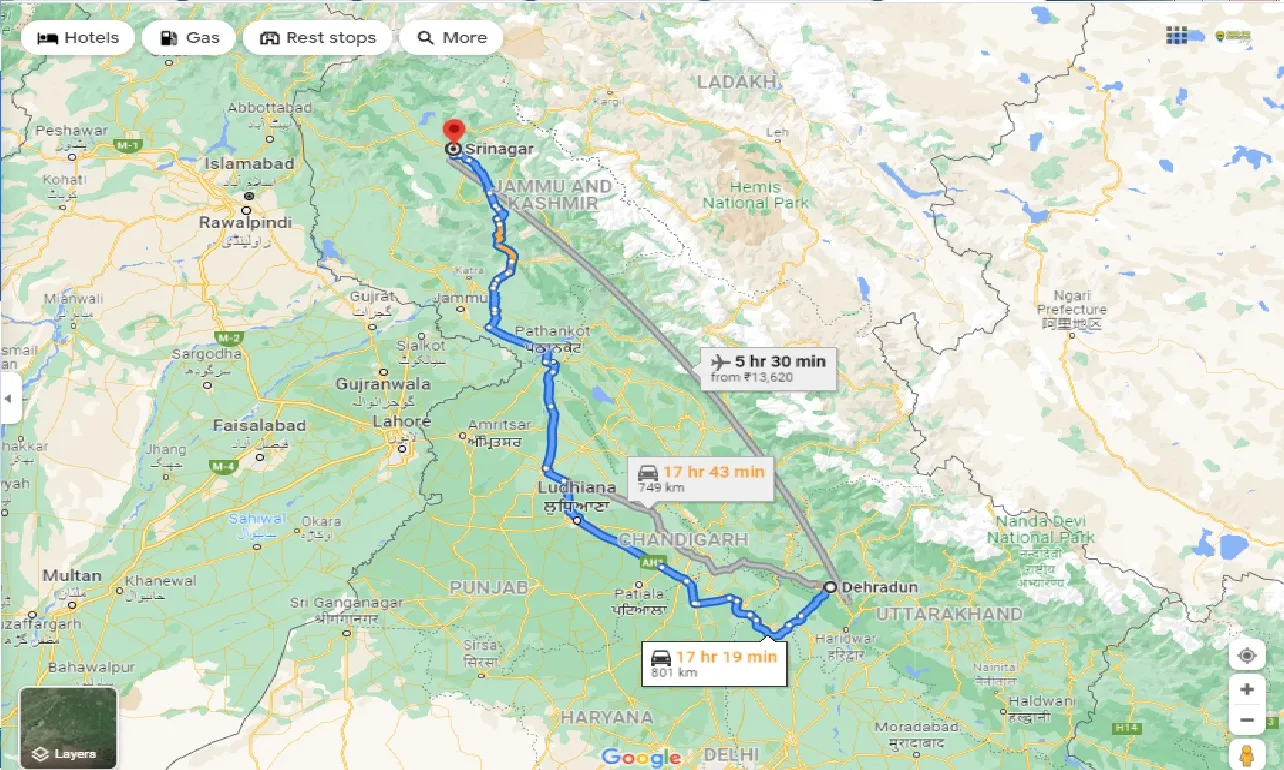 dehradun-to-srinagar-taxi
