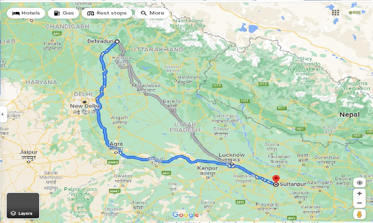 dehradun-to-sultanpur-one-way