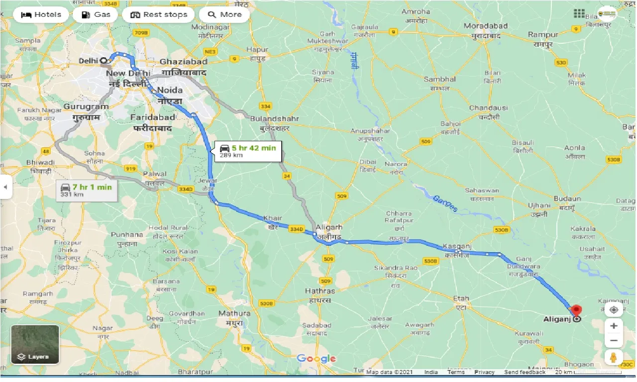 delhi-to-aliganj-one-way