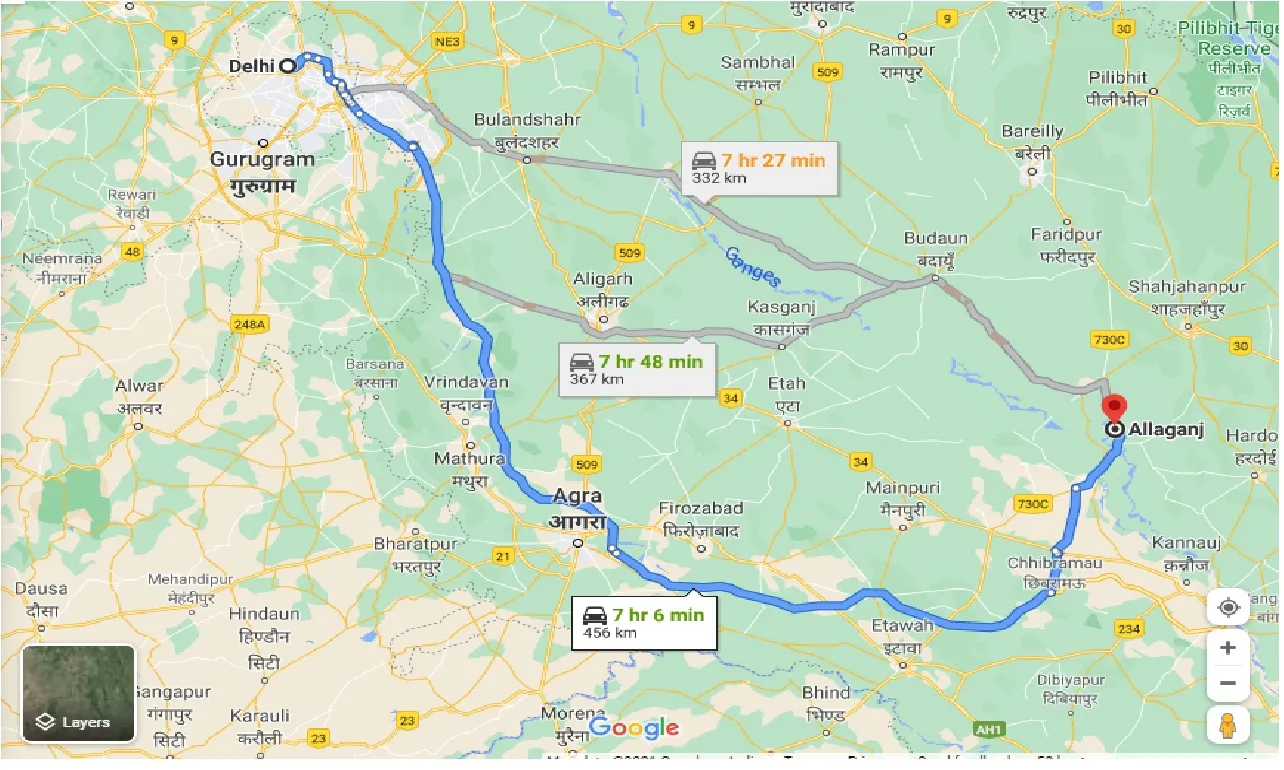 delhi-to-allaganj-taxi