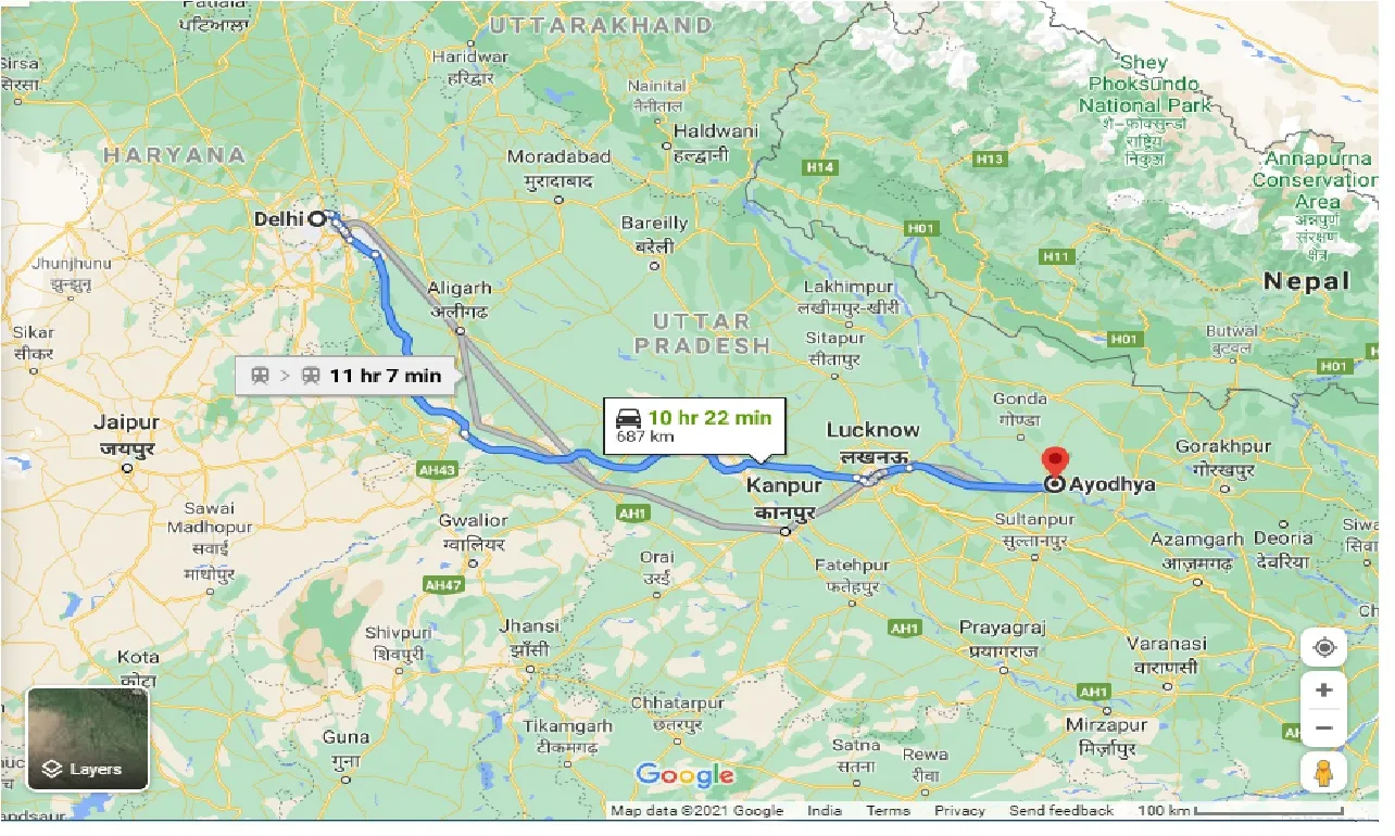 delhi-to-ayodhya-one-way