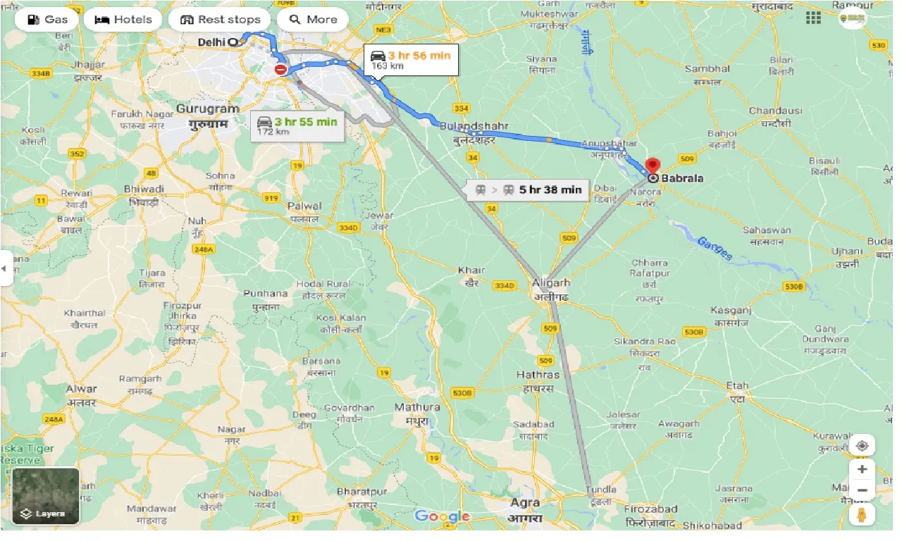 delhi-to-babrala-round-trip