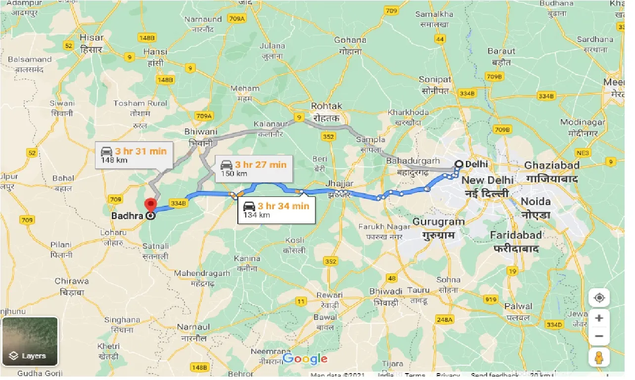 delhi-to-badhra-one-way