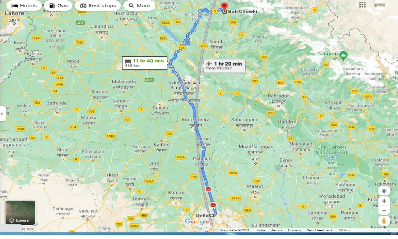 delhi-to-bali-chowki-one-way