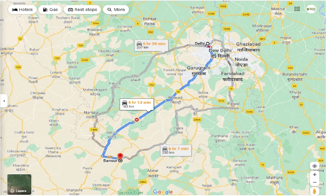 delhi-to-bansur-one-way