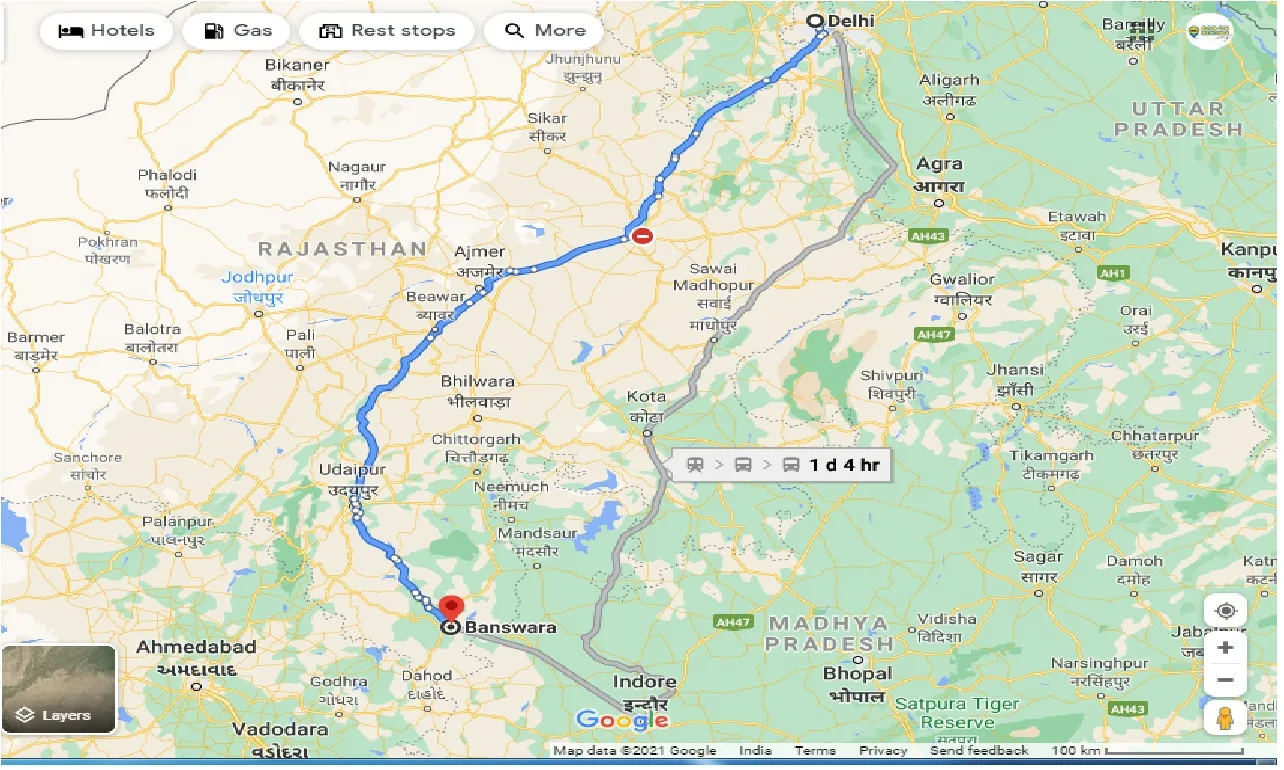 delhi-to-banswara-one-way