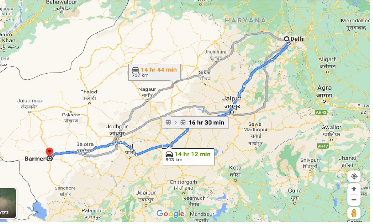 delhi-to-barmer-one-way