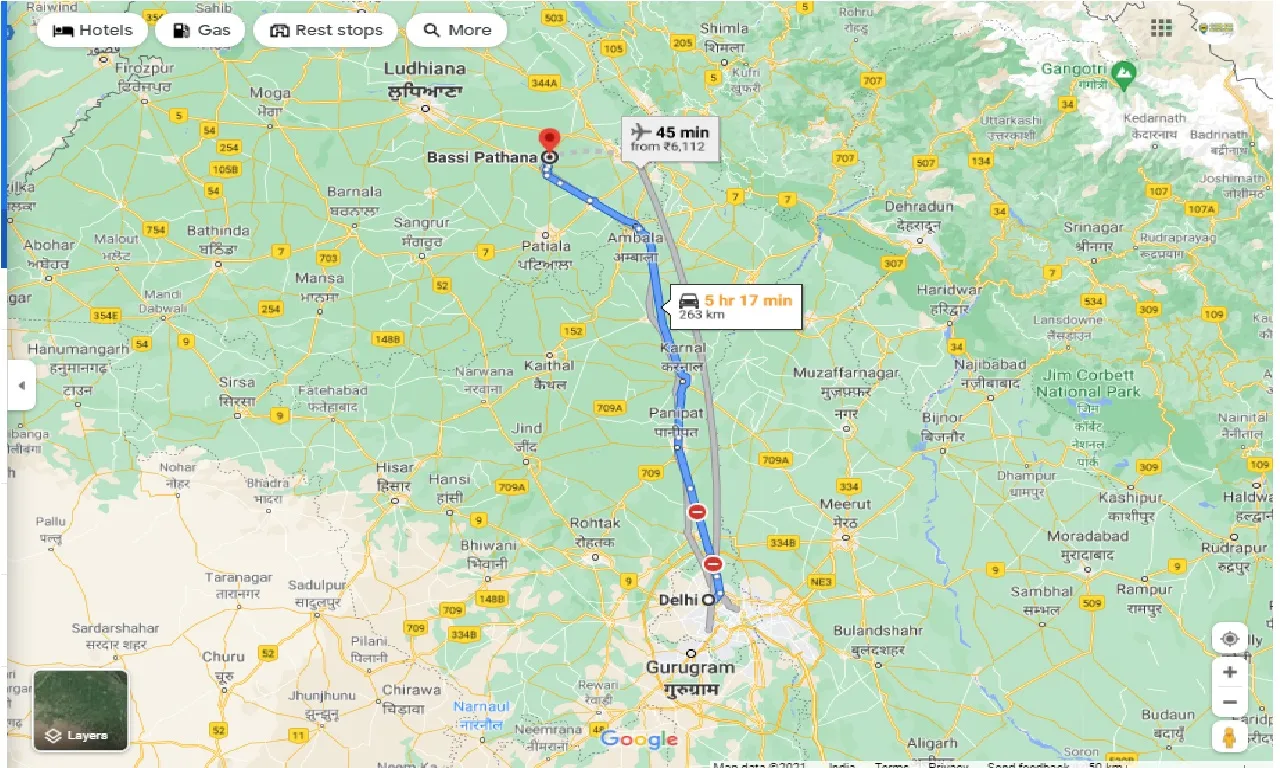 delhi-to-bassi-pathana-one-way
