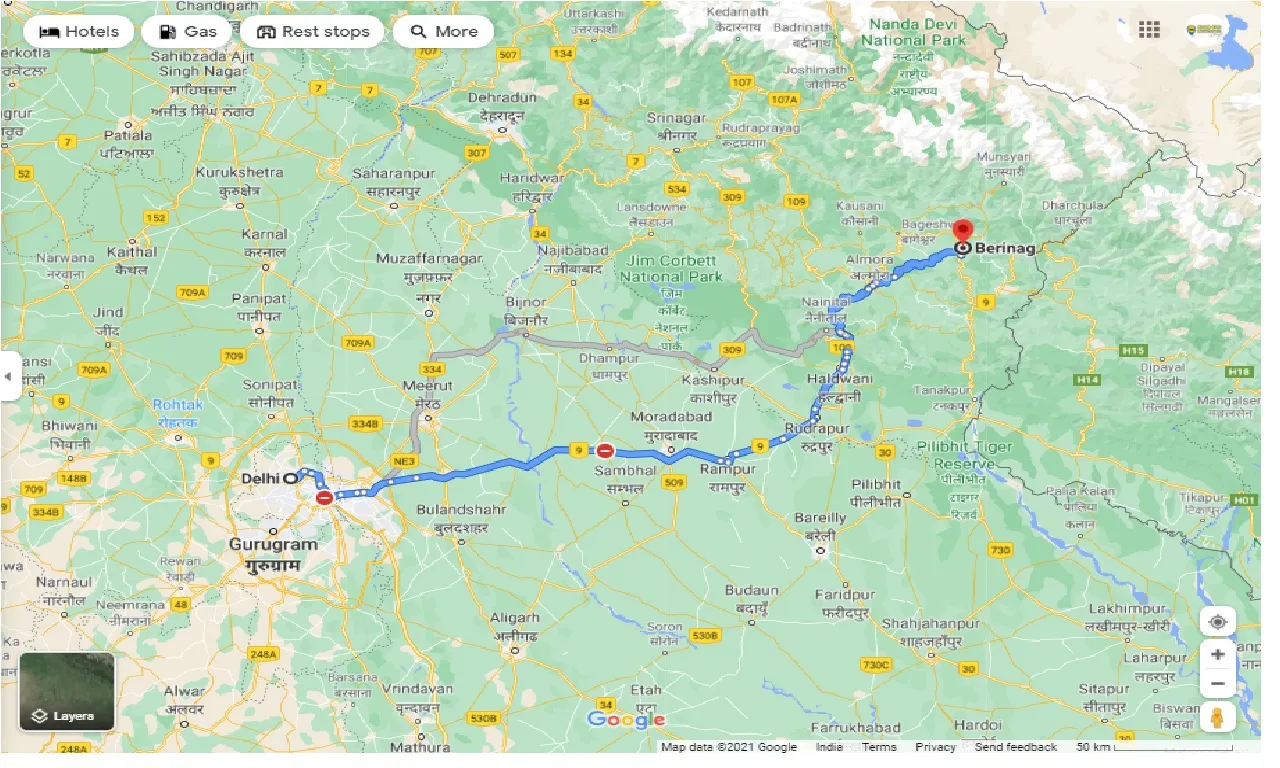 delhi-to-berinag-round-trip