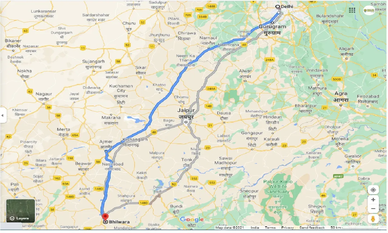 delhi-to-bhilwara-round-trip
