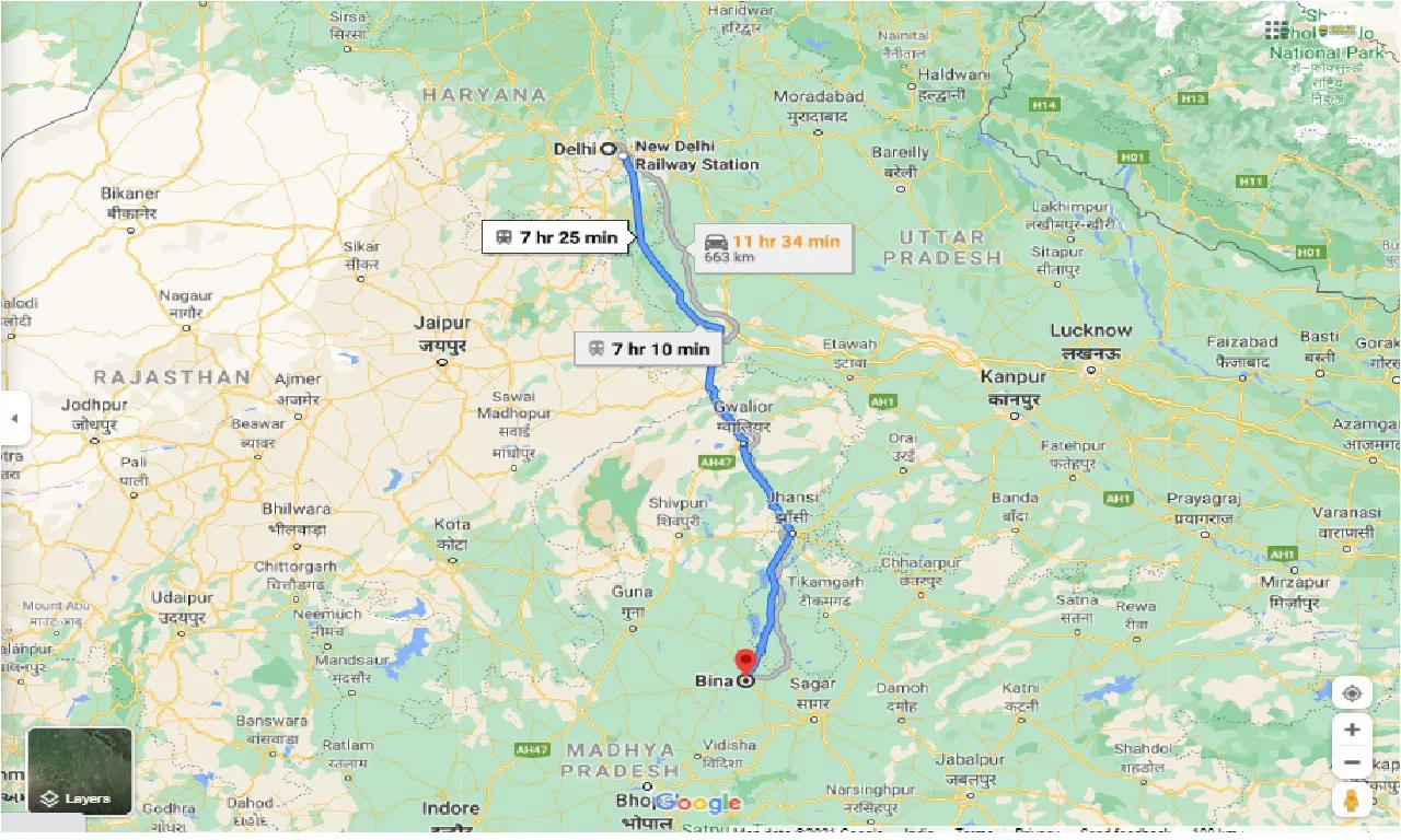delhi-to-bina-etawa-one-way