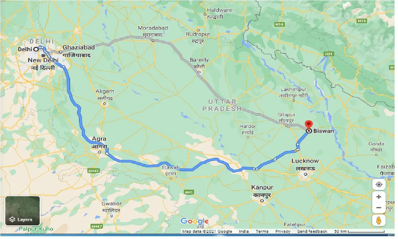 delhi-to-biswan-one-way