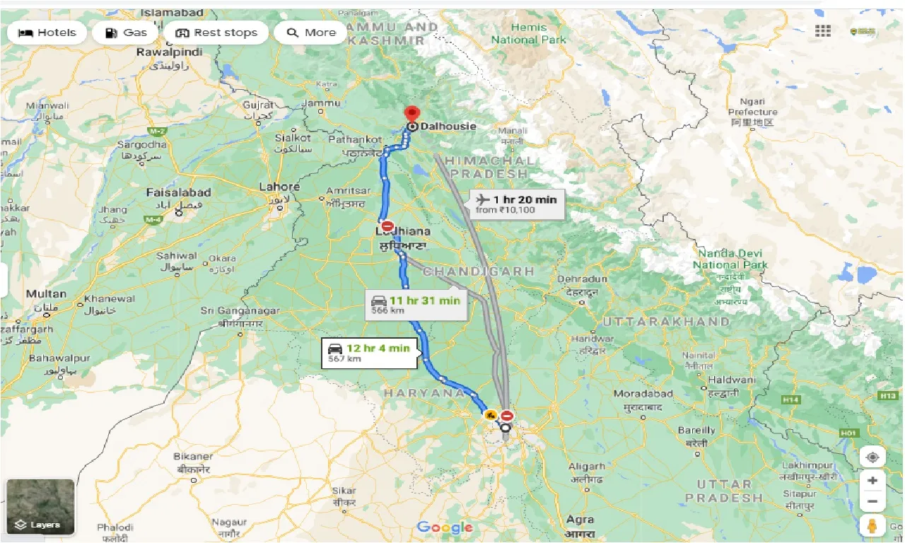delhi-to-dalhousie-round-trip