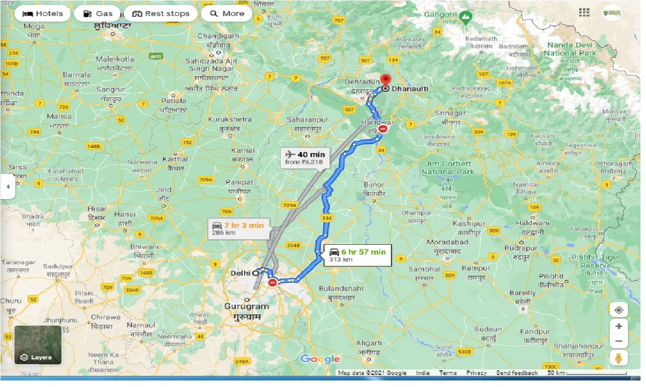 delhi-to-dhanaulti-round-trip