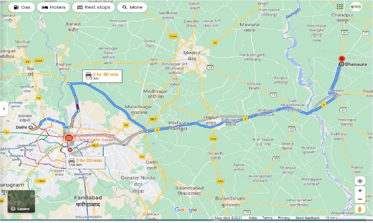 delhi-to-dhanaura-one-way