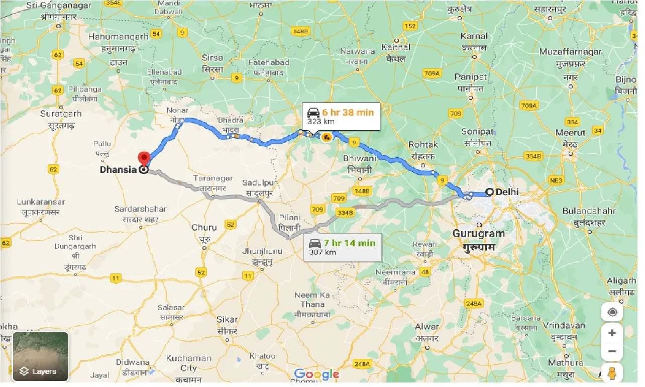 delhi-to-dhansia-one-way