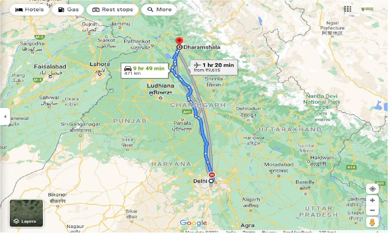 delhi-to-dharamshala-round-trip