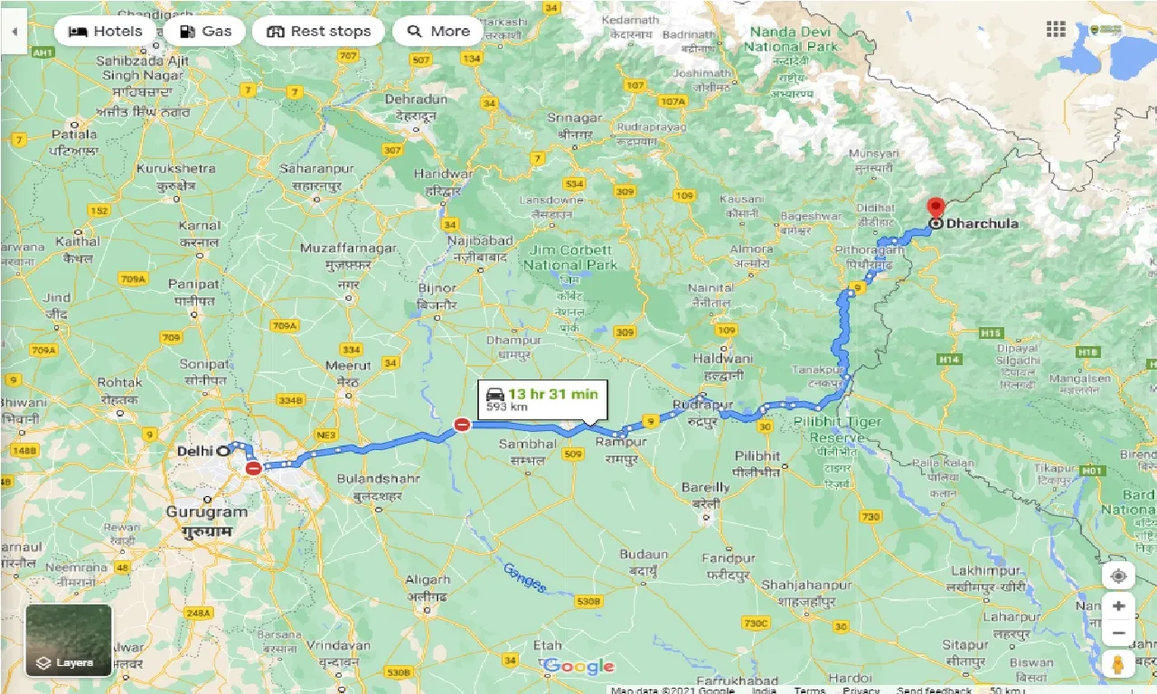delhi-to-dharchula-one-way