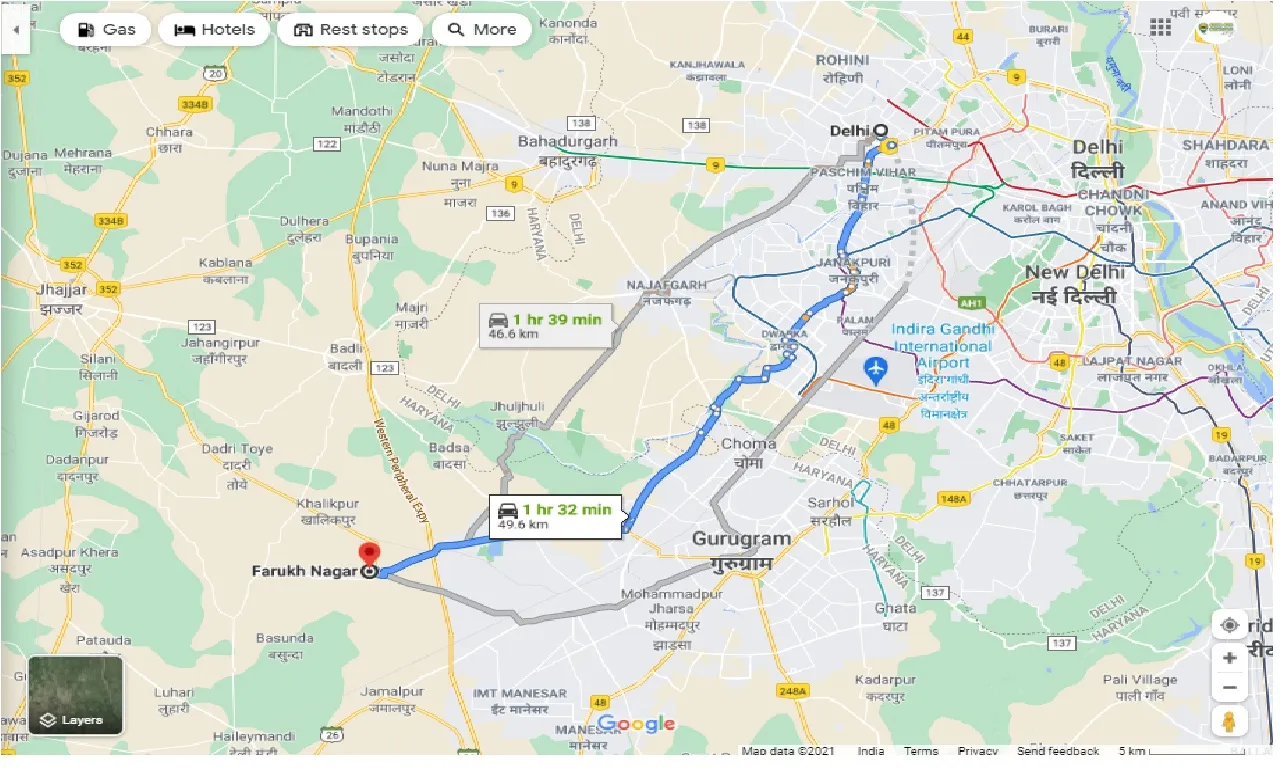 delhi-to-farukh-nagar-round-trip