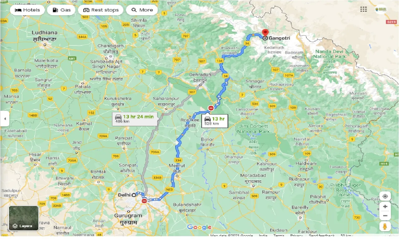 delhi-to-gangotri-round-trip