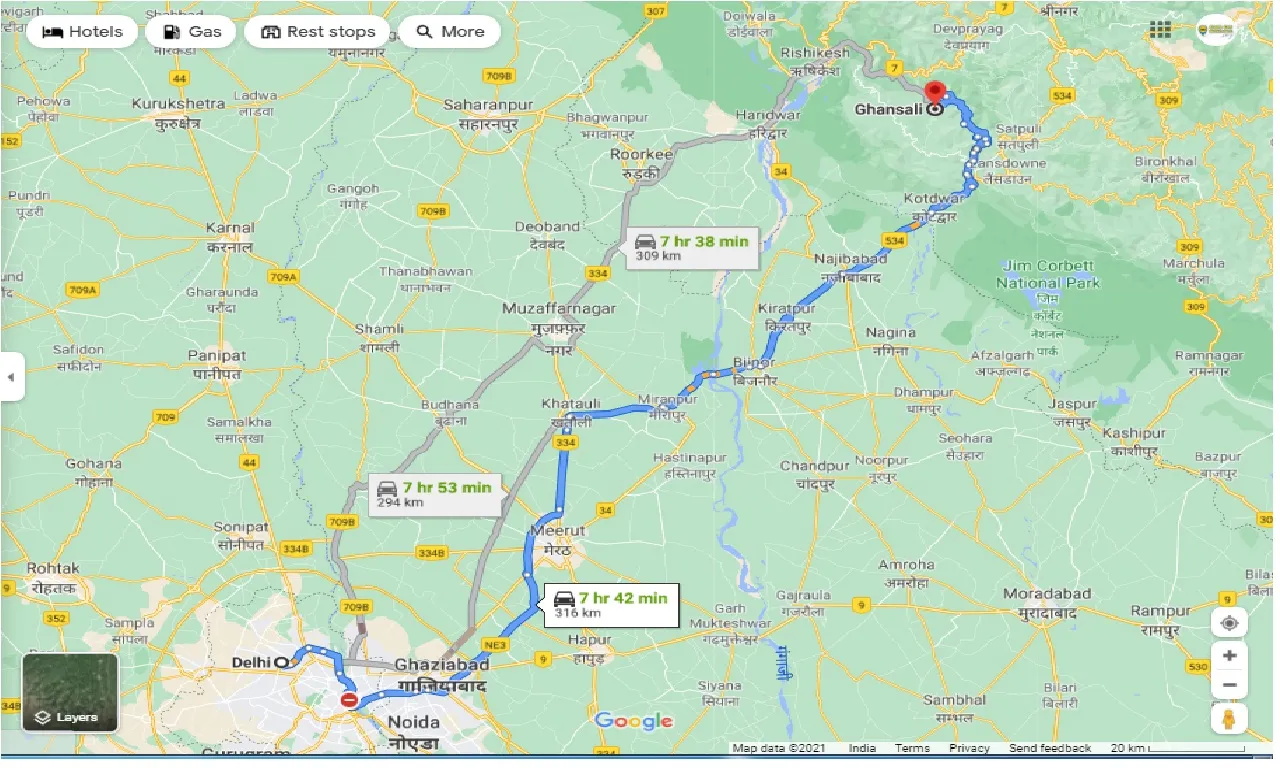 delhi-to-ghansali-round-trip