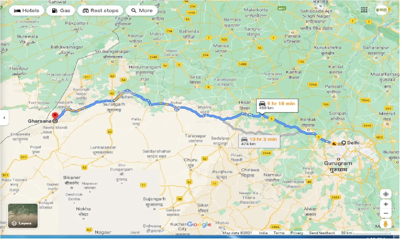 delhi-to-gharsana-round-trip