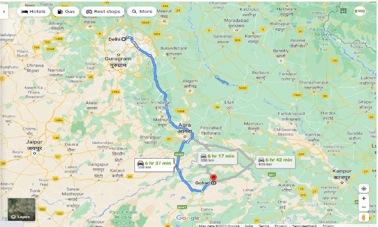 delhi-to-gohad-round-trip