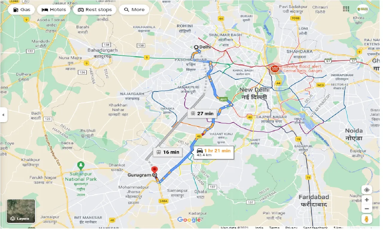 delhi-to-gurgaon-round-trip