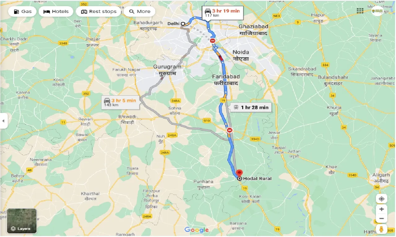 delhi-to-hodal-one-way