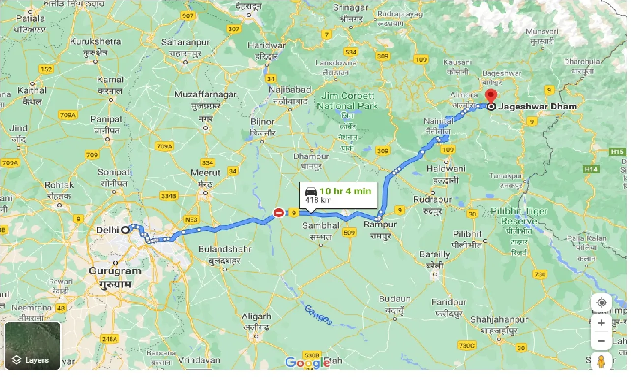 delhi-to-jageshwar-dham-one-way
