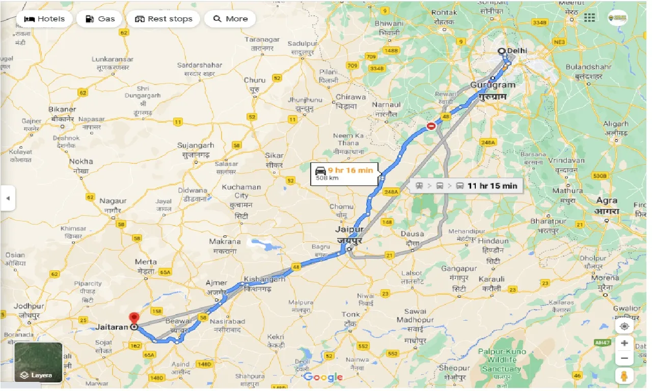 delhi-to-jaitaran-round-trip