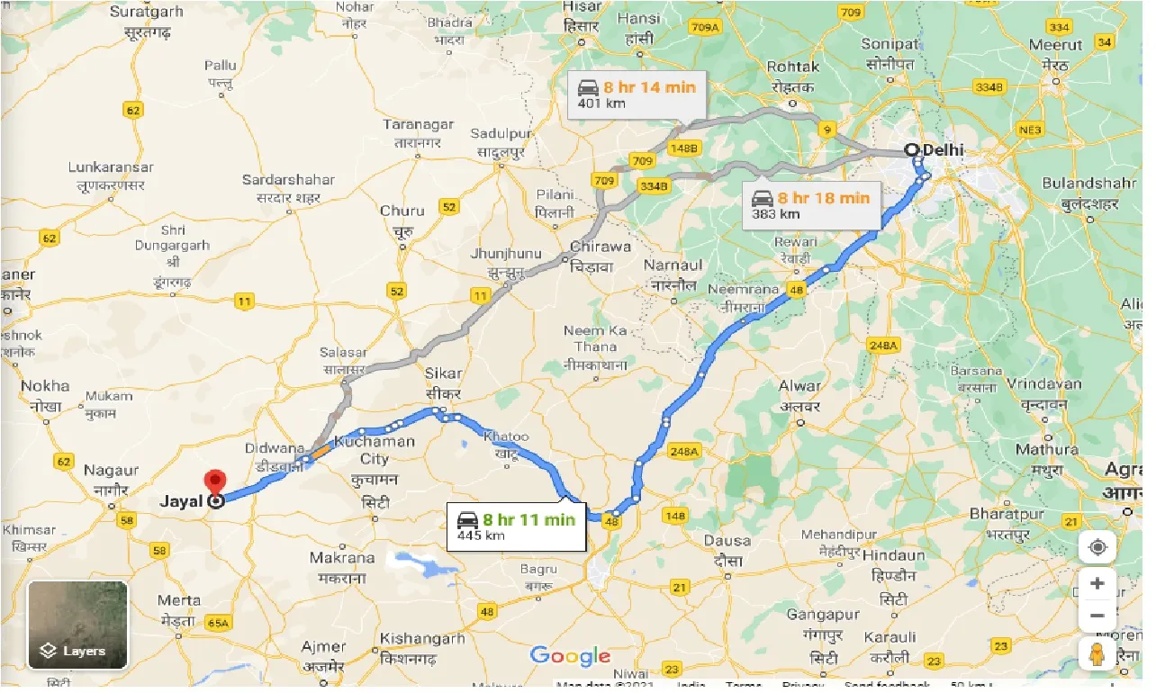 delhi-to-jayal-one-way
