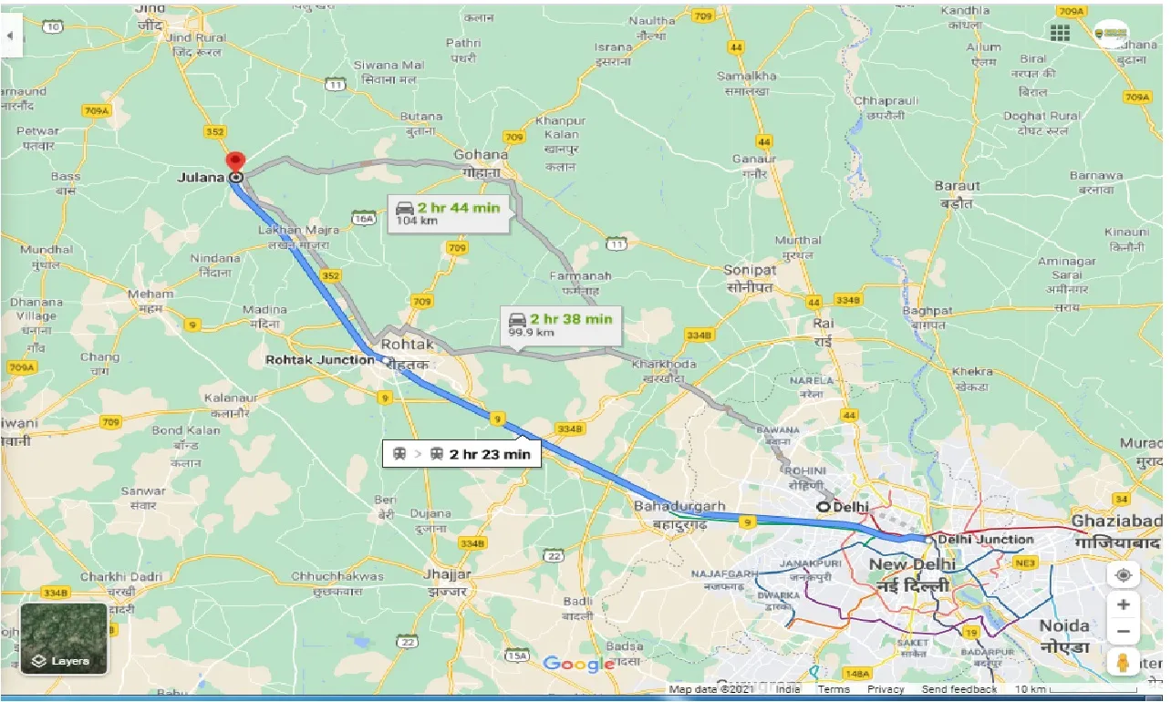 delhi-to-julana-one-way