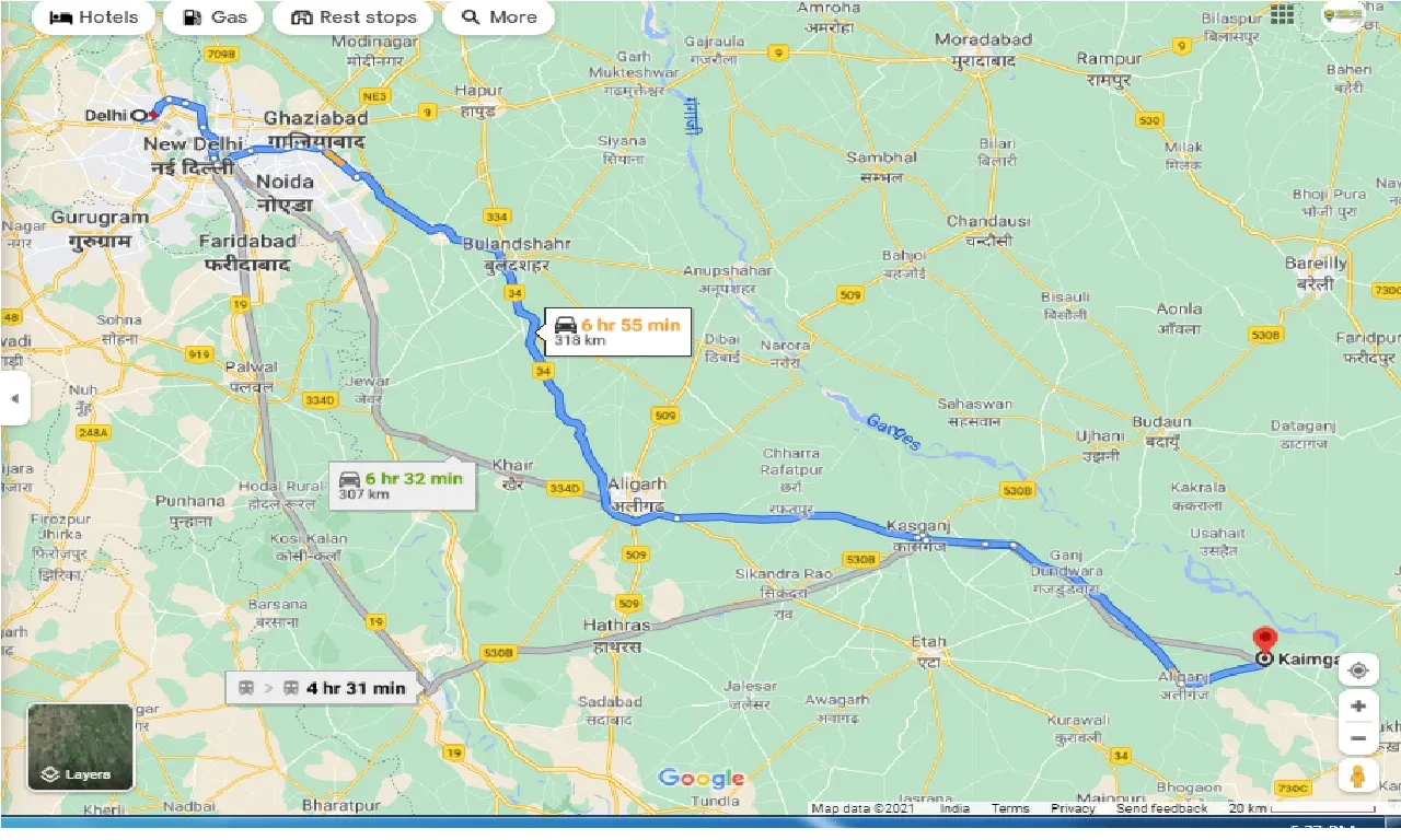 delhi-to-kaimganj-round-trip