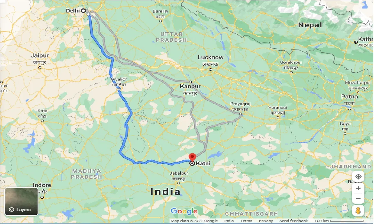 delhi-to-katni-taxi