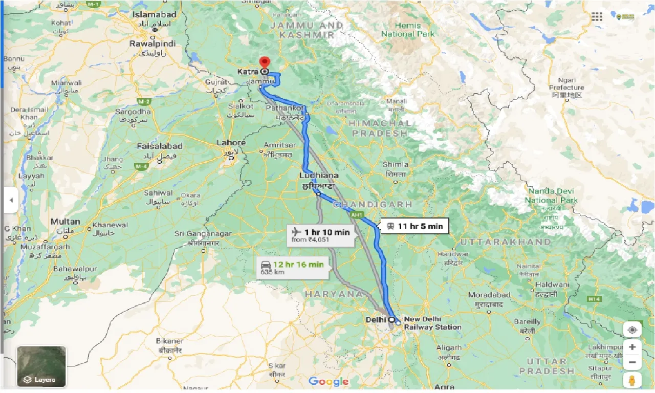 delhi-to-katra-round-trip