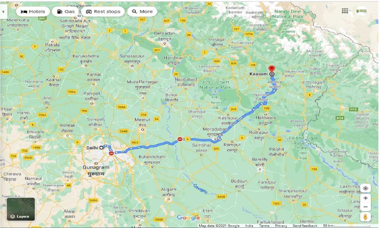 delhi-to-kausani-round-trip