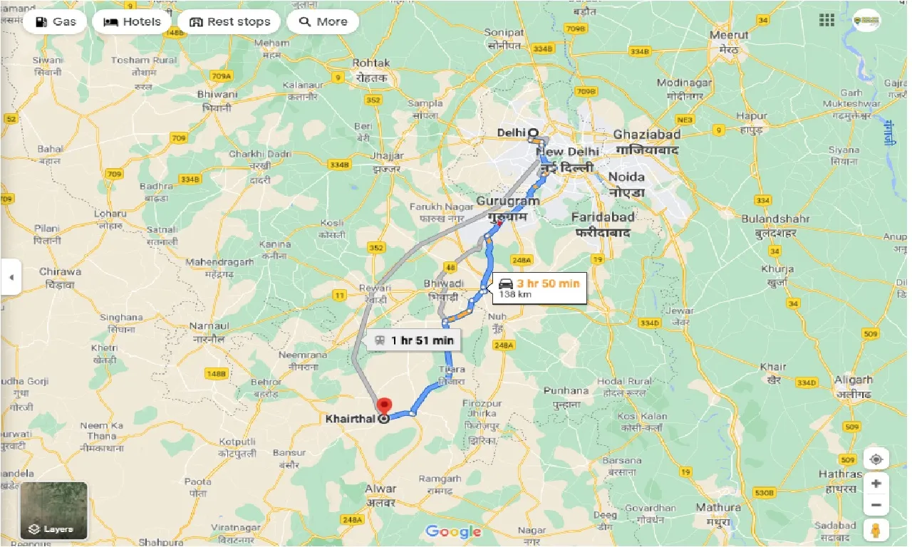 delhi-to-khairthal-round-trip