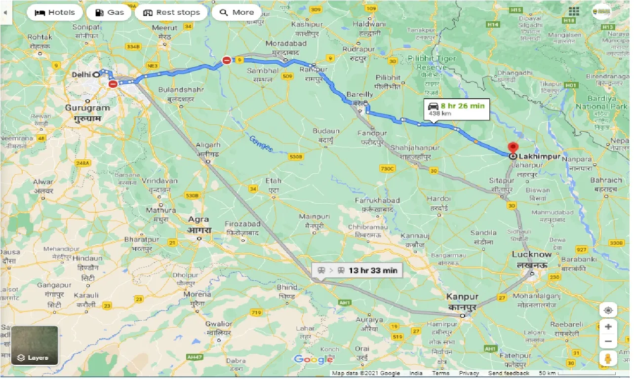 delhi-to-lakhimpur-one-way