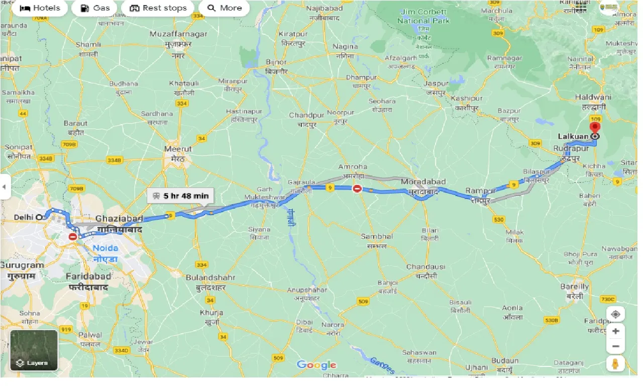 delhi-to-lalkuan-round-trip