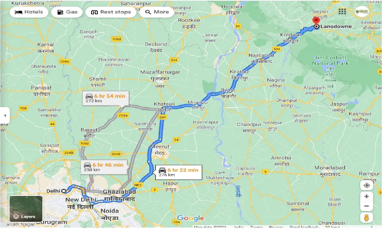 delhi-to-lansdowne-round-trip
