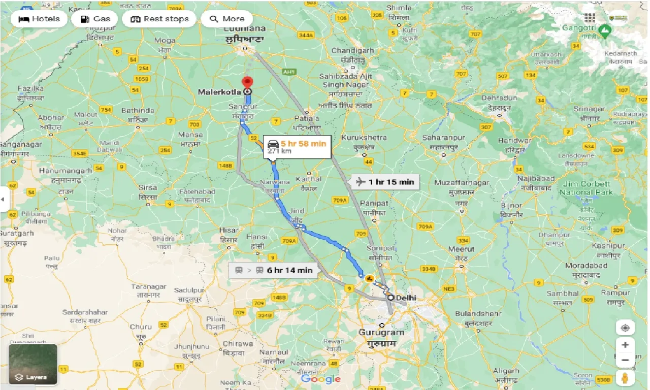 delhi-to-malerkotla-round-trip