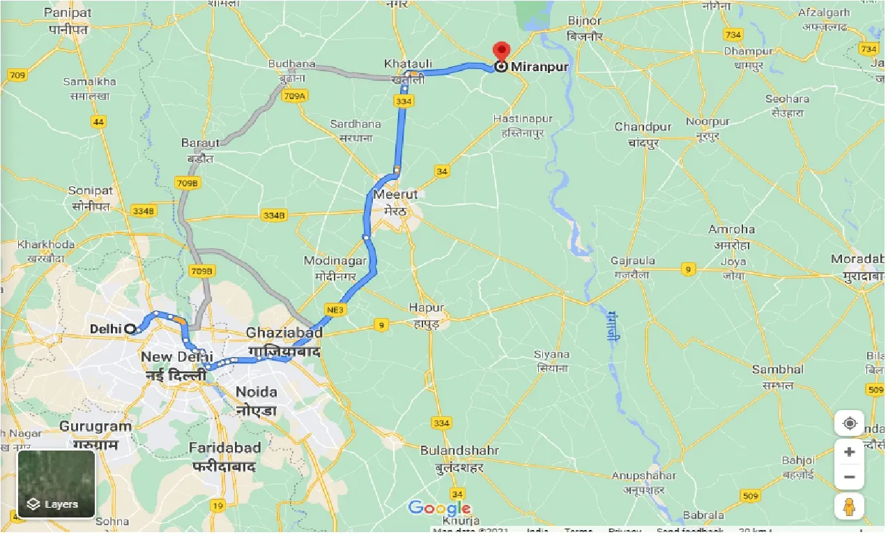 delhi-to-miranpur-one-way