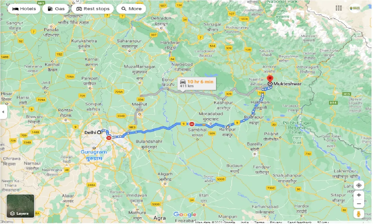 delhi-to-mukteshwar-round-trip