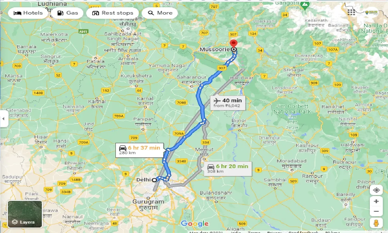 delhi-to-mussoorie-one-way