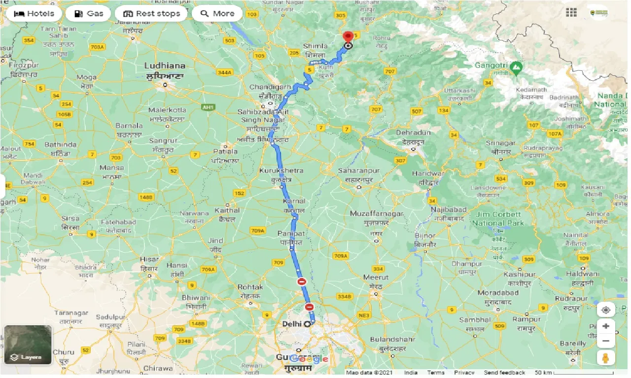 delhi-to-narkanda-round-trip