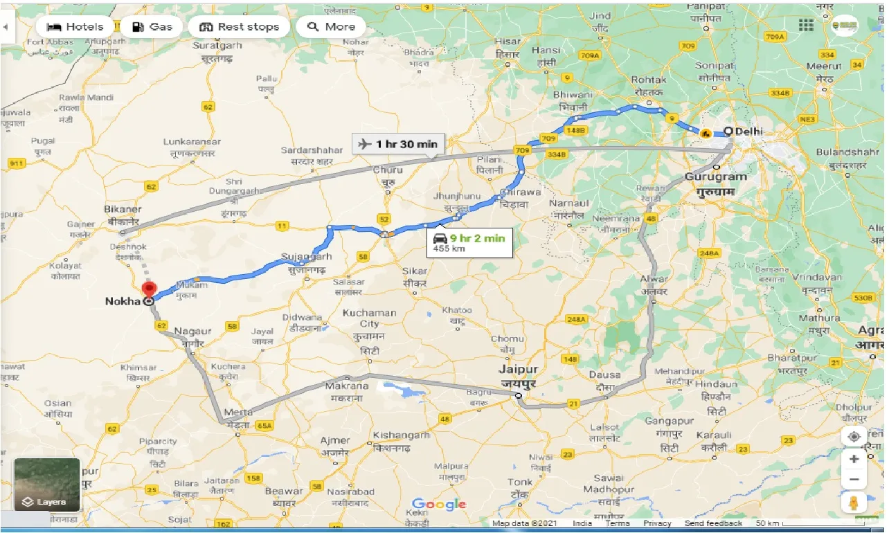 delhi-to-nokha-one-way