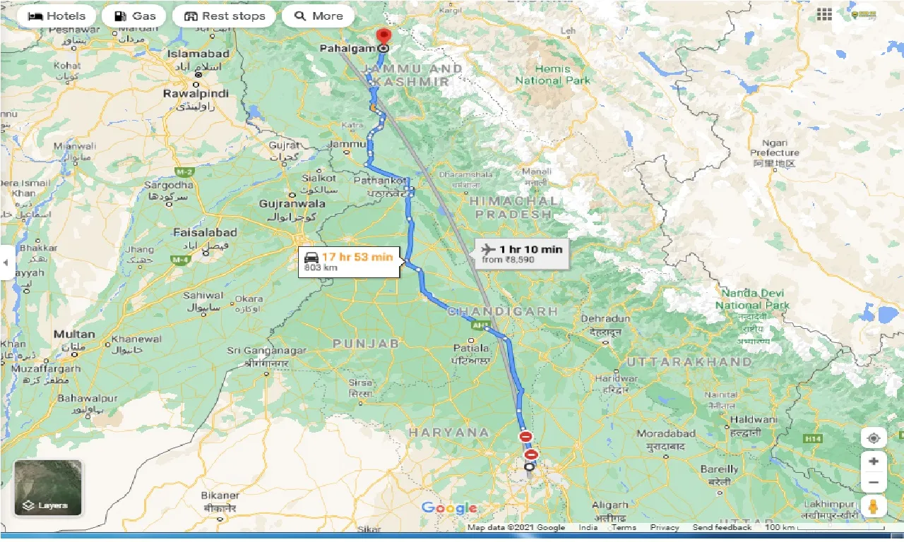 delhi-to-pahalgam-one-way